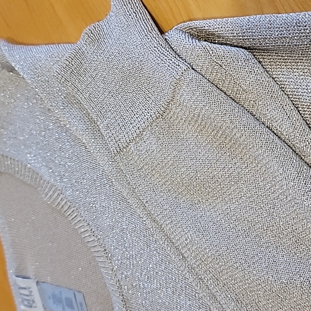 Long Sleeved Gold Sweater With Glitter. EUC - Picture 4 of 9